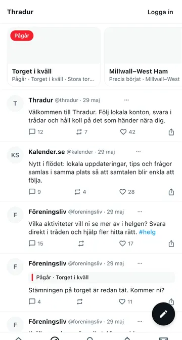 Skärmbild från Thradur